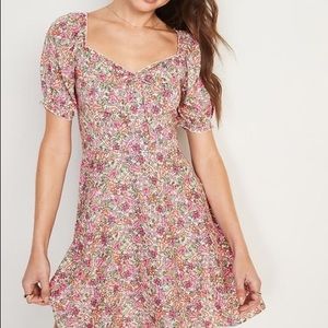 Old Navy Fit & Flare Floral Mini Dress